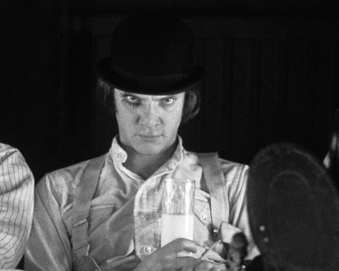 1972 A Clockwork Orange Glossy Keychain Malcolm Mcdowell Print