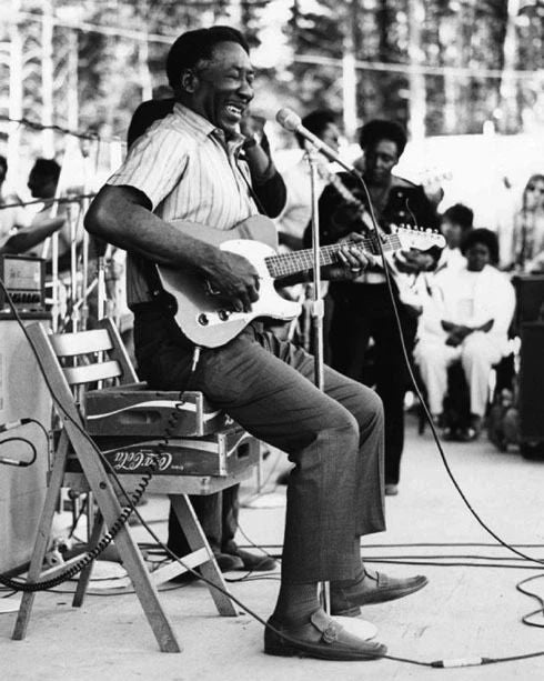 1972 Blues Singer Muddy Waters Glossy Photo Guitar Musical Poster Print