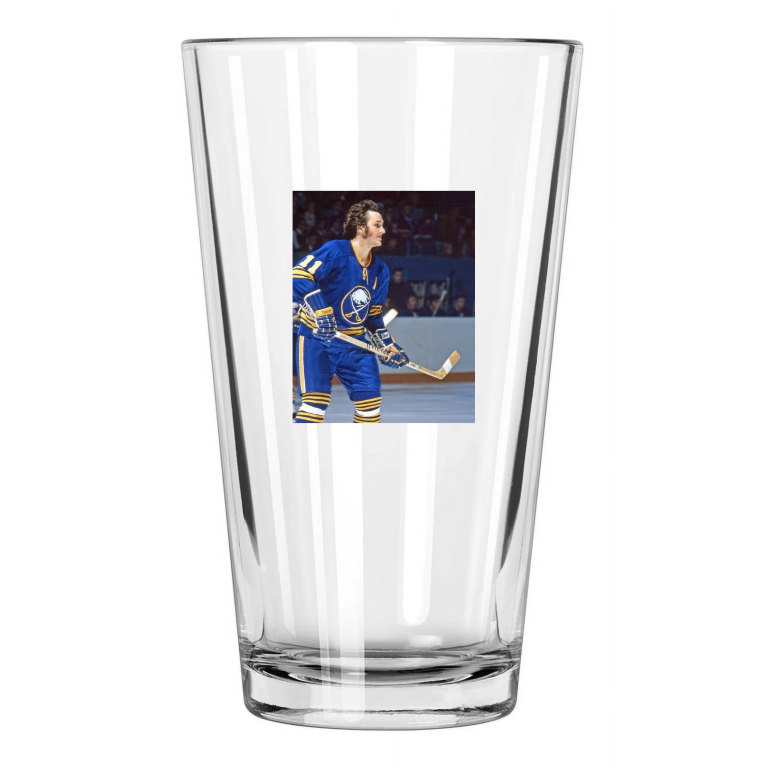 1972 Buffalo Sabres Gilbert Perreault Photo Hof 90 Pint Beer Drinking Glass