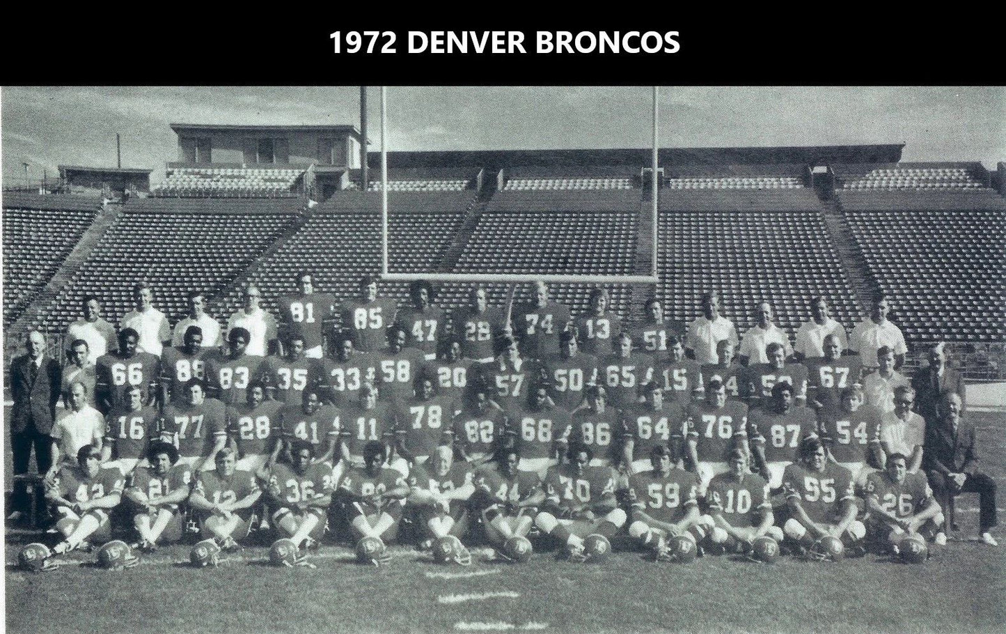 1972 Denver Broncos Team Magnet Picture Nfl Football