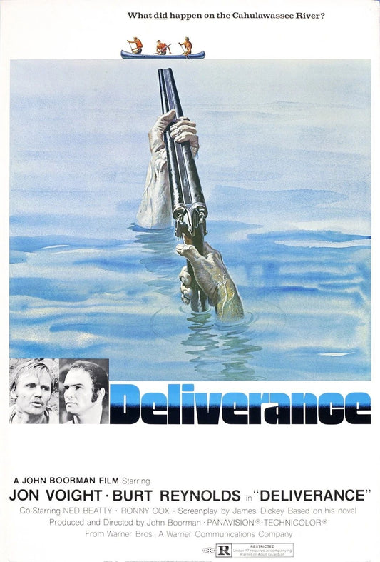 1972 Deliverance Movie Poster Burt Reynolds Jon Voight Ned Beatty