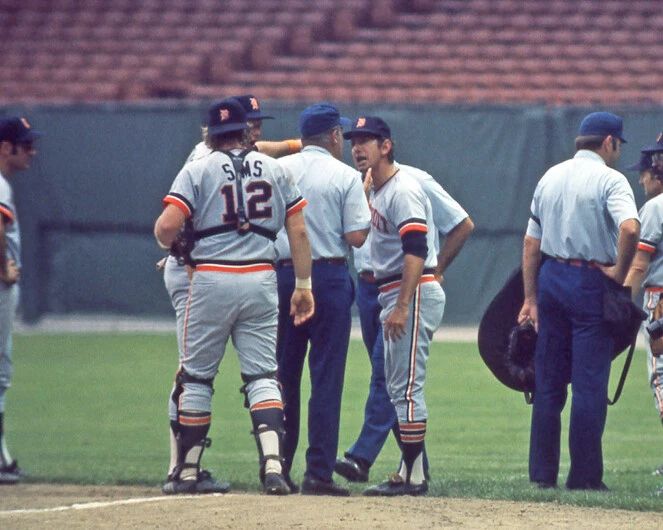 1972 Detroit Tigers Manager Billy Martin Photo Baseball Print Poster