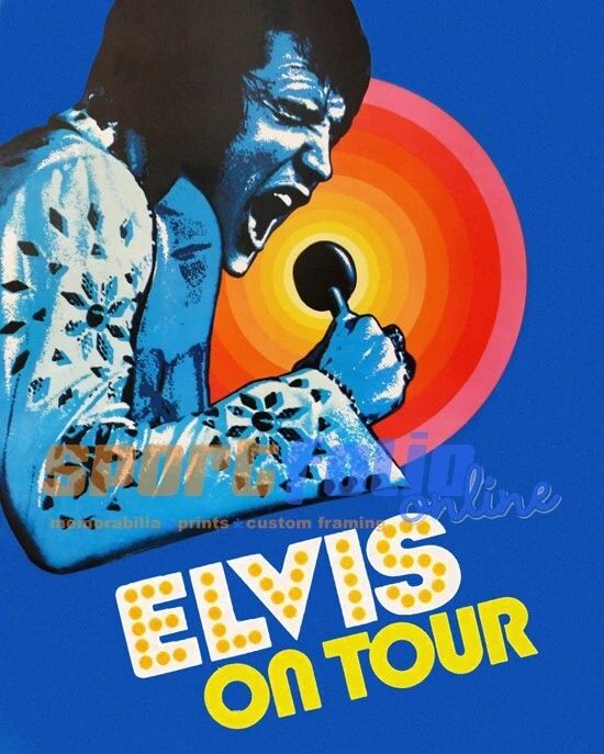 1972 Elvis Presley Glossy Photo Elvis On Tour Poster Singer Actor Print