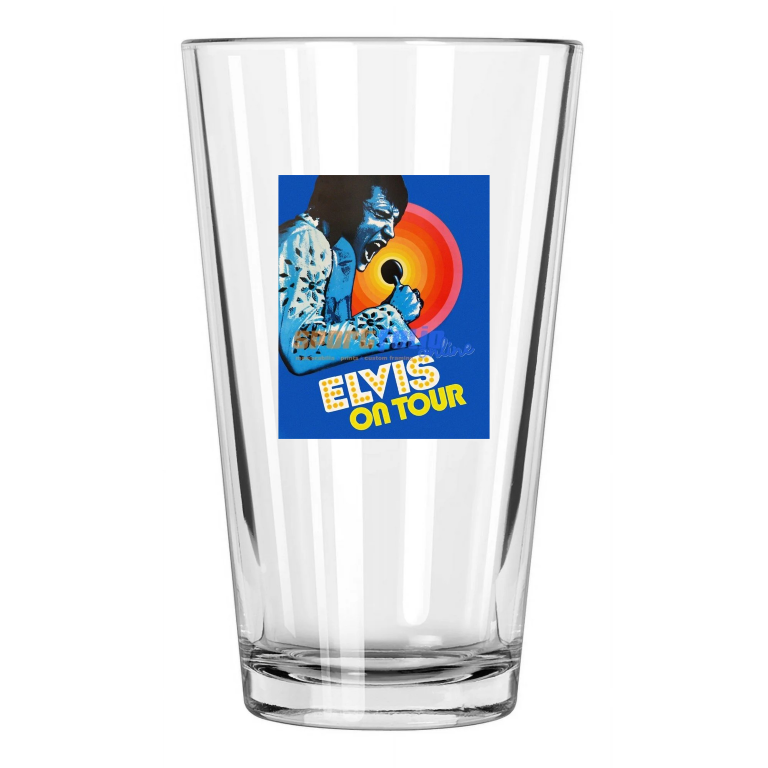 1972 Elvis Presley Photo Elvis On Tour Singer Actor Pint Beer Drinking Glass