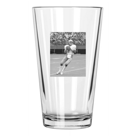 1972 Houston Oilers Dan Pastorini Photo Football Pint Beer Drinking Glass