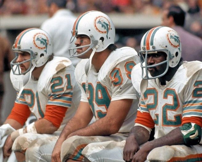 1972 Larry Csonka Jim Kiick And Mercury Morris Glossy Photo Dolphins Print