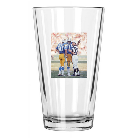 1972 Los Angeles Rams Deacon Jones Photo Football Pint Beer Drinking Glass