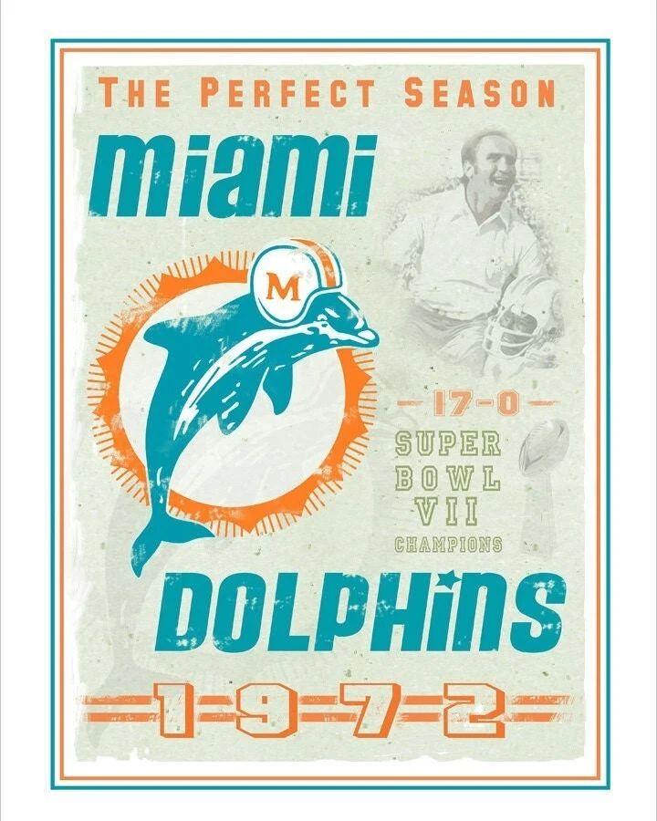 1972 Miami Dolphins Keychain Picture Nfl Perfect Season