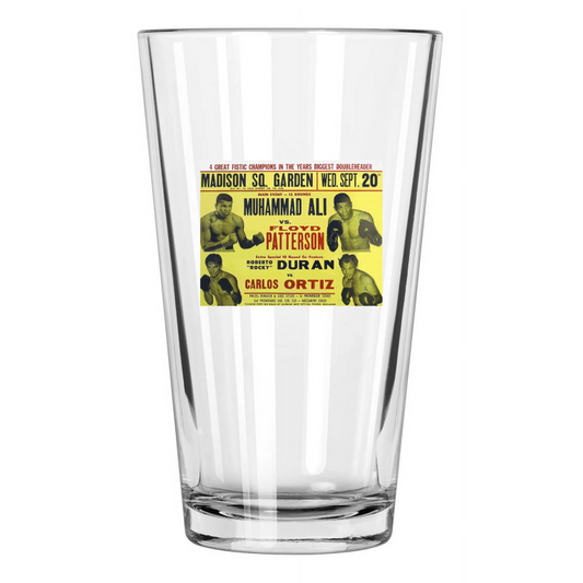 1972 Muhammad Ali Vs Floyd Patterson Heavyweight Title Fight! Pint Beer Glass