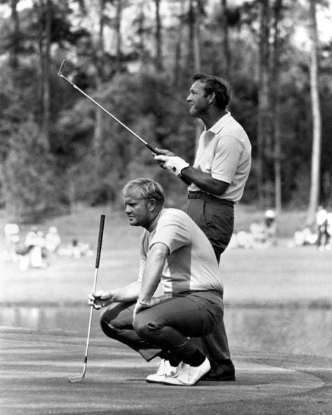 1972 Masters At Augusta Jack Nicklaus And Arnold Palmer Glossy PGA Magnet