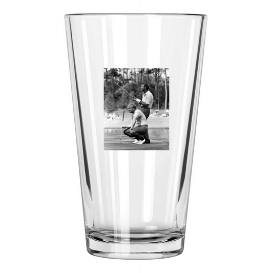 1972 Masters At Augusta Jack Nicklaus And Arnold Palmer Golf Pint Beer Glass