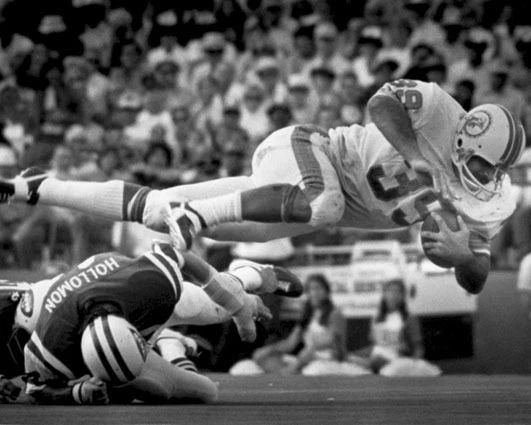 1972 Miami Dolphins Larry Csonka Glossy Keychain Nfl Football Print Td Dive!