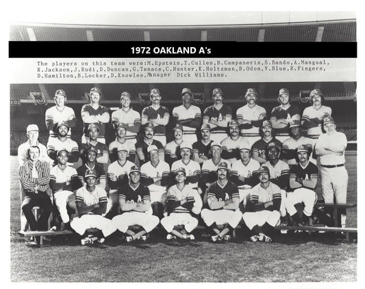 1972 Oakland Athletics A'S Team Keychain Mlb Baseball Picture World Champs