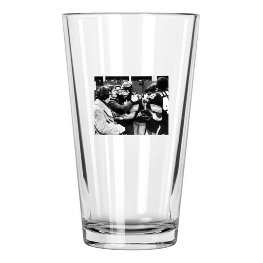 1972 Pittsburgh Steelers Terry Bradshaw Immaculate Reception Pint Beer Glass