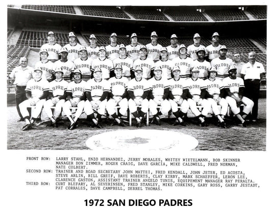 1972 San Diego Padres Team Magnet Baseball Picture Mlb