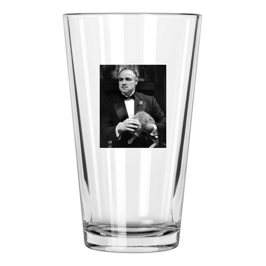 1972 The Godfather Marlon Brando Photo Mobster Movie 1 Pint Beer Drinking Glass