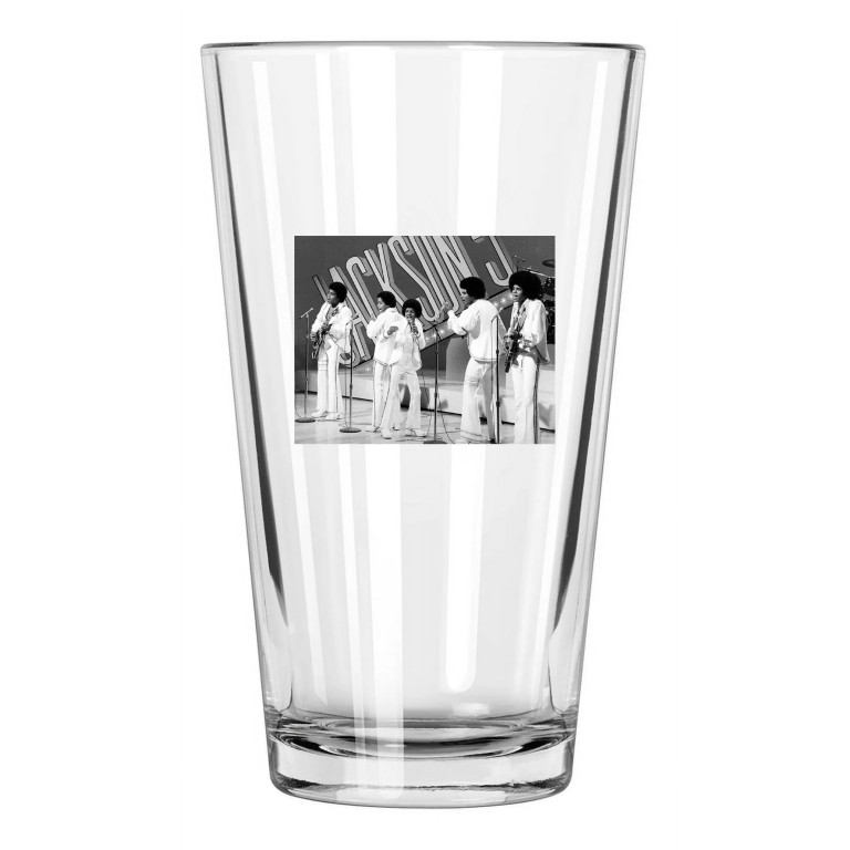 1972 The Jackson Five 5 8X10 Photo Michael Jackson Pint Beer Drinking Glass