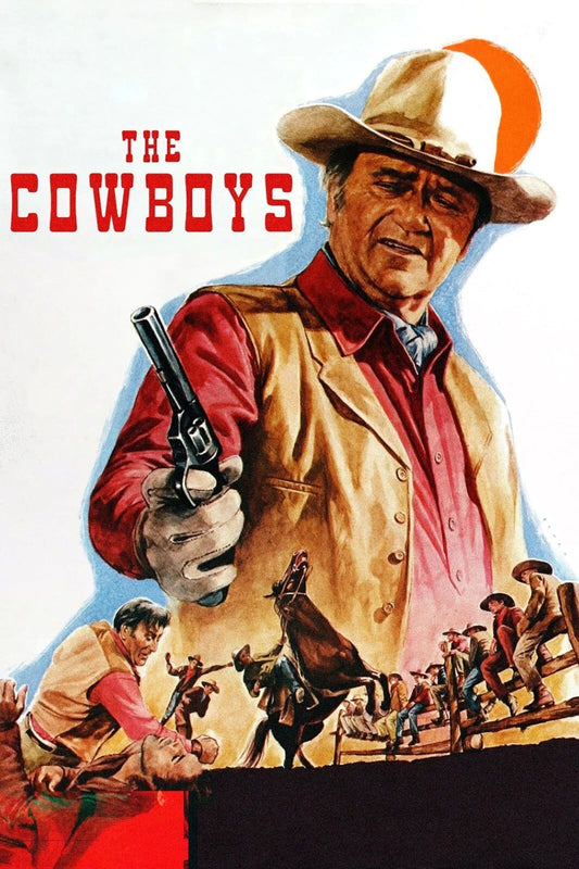 1972 The Cowboys Movie Poster John Wayne Wil Anderson Fats Dan Western