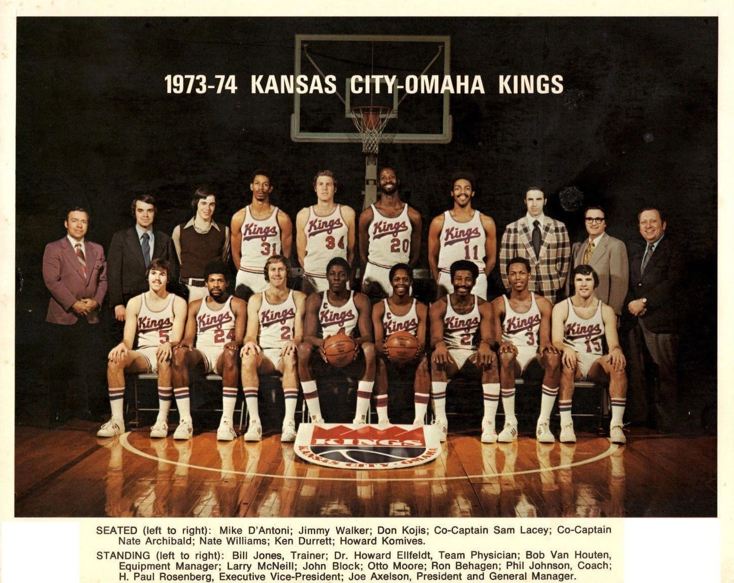 74 Kansas City Omaha Kings Team Keychain Basketball Picture Nba