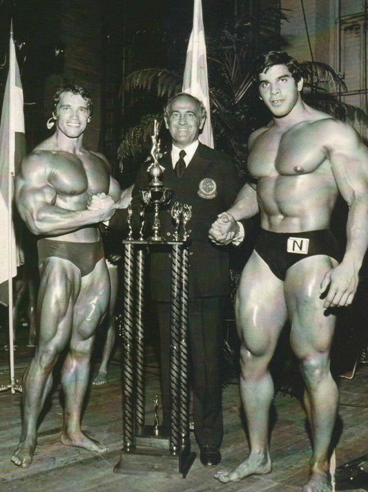 1973 Arnold Schwarzenegger Lou Ferrigno Ben Weider Vintage Retro Photo