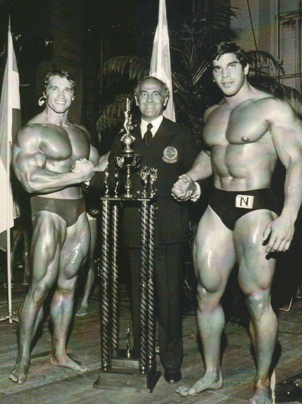 1973 Arnold Schwarzenegger Lou Ferrigno Ben Weider Vintage Retro Magnet