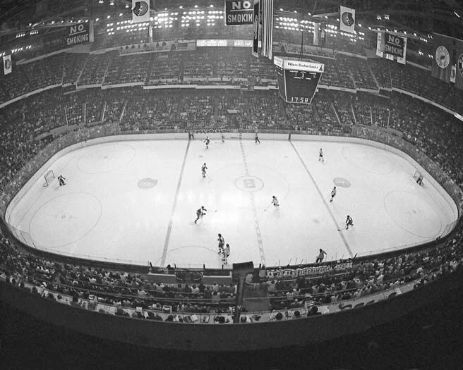 1973 Boston Garden Glossy Magnet Hockey Print Ice Rink Magnet