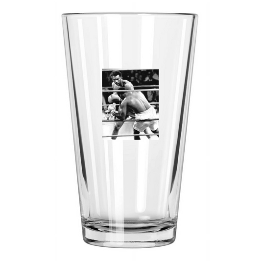 1973 Boxing Joe Frazier Vs George Foreman Heavyweight Title 1 Pint Beer Glass