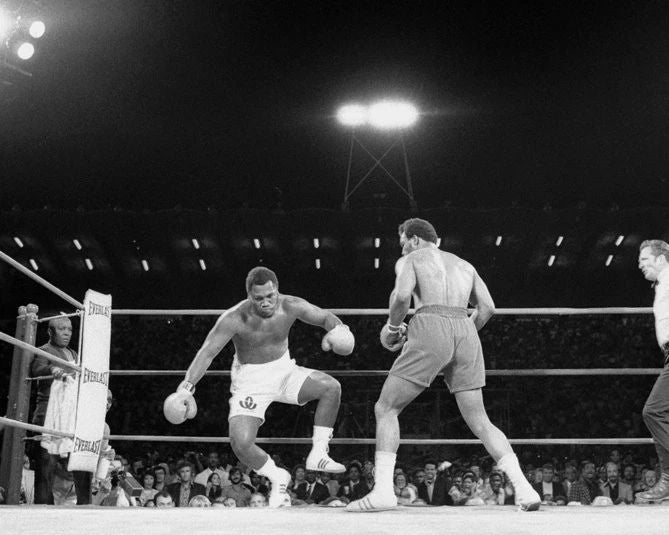 1973 Boxing Joe Frazier Vs George Foreman Photo Heavyweight Title Print 2