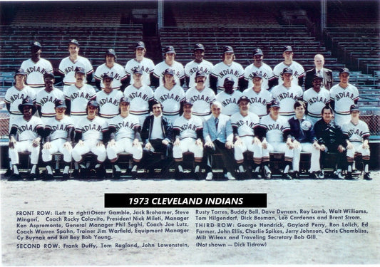 1973 Cleveland Indians Team Keychain Baseball Picture Mlb