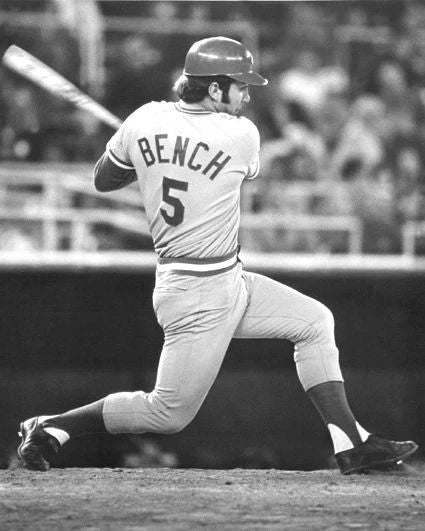 1973 Cincinnati Reds Johnny Bench Glossy Magnet Baseball Print Hof 89