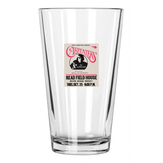 1973 Concert The Carpenters Photo Karen And Richard Pint Beer Drinking Glass