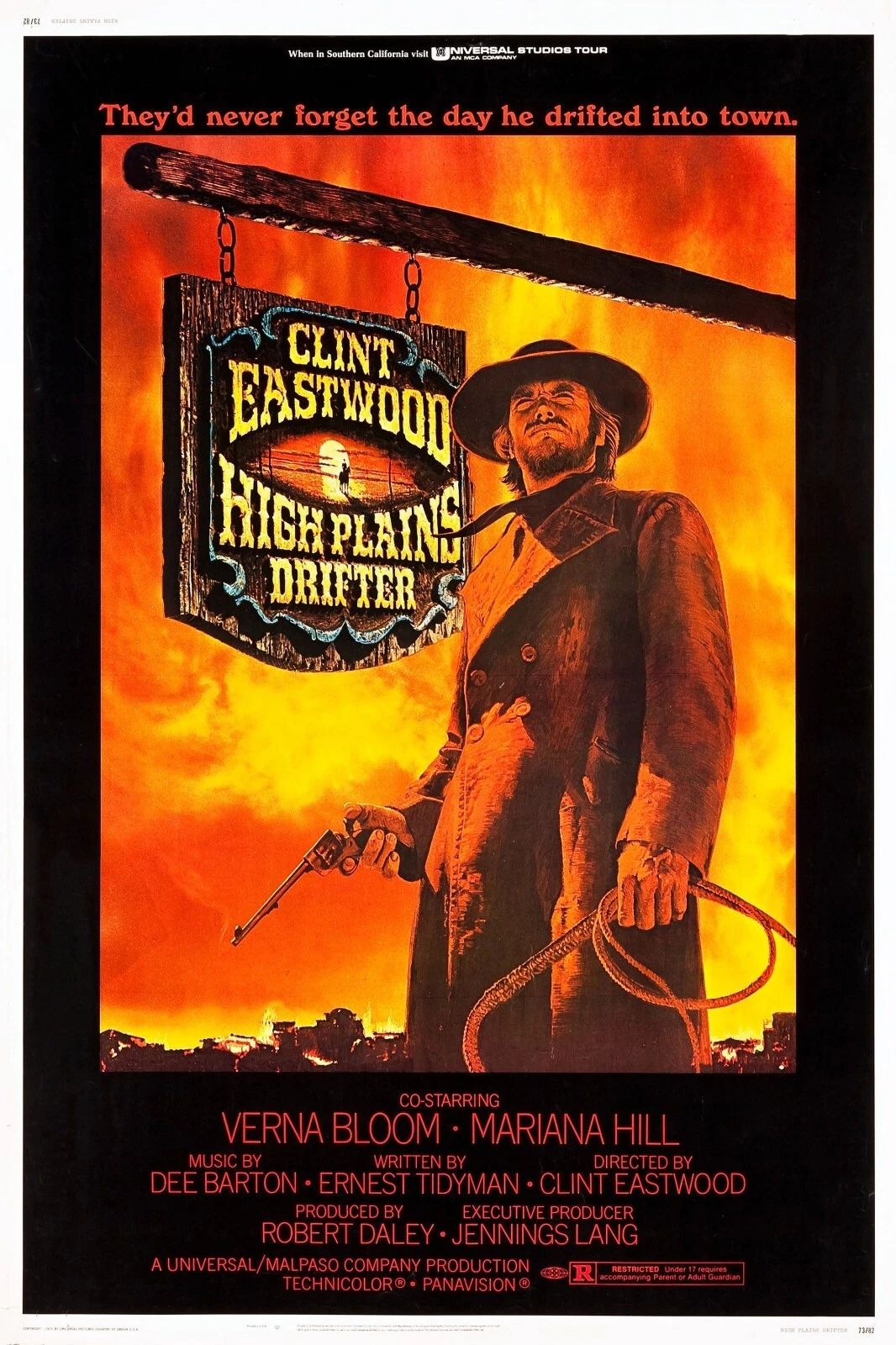 1973 High Plains Drifter Movie Poster Clint Eastwood Stranger Western