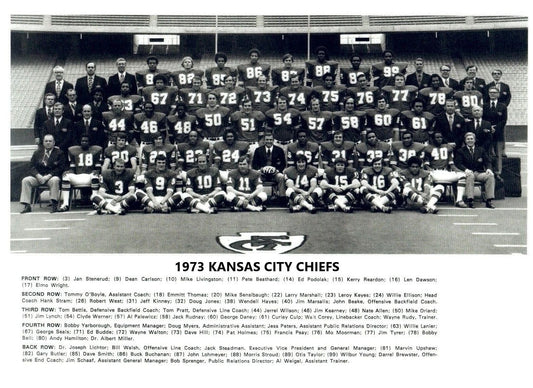 1973 Kansas City Chiefs Team Photo Football Picture Nfl Kc