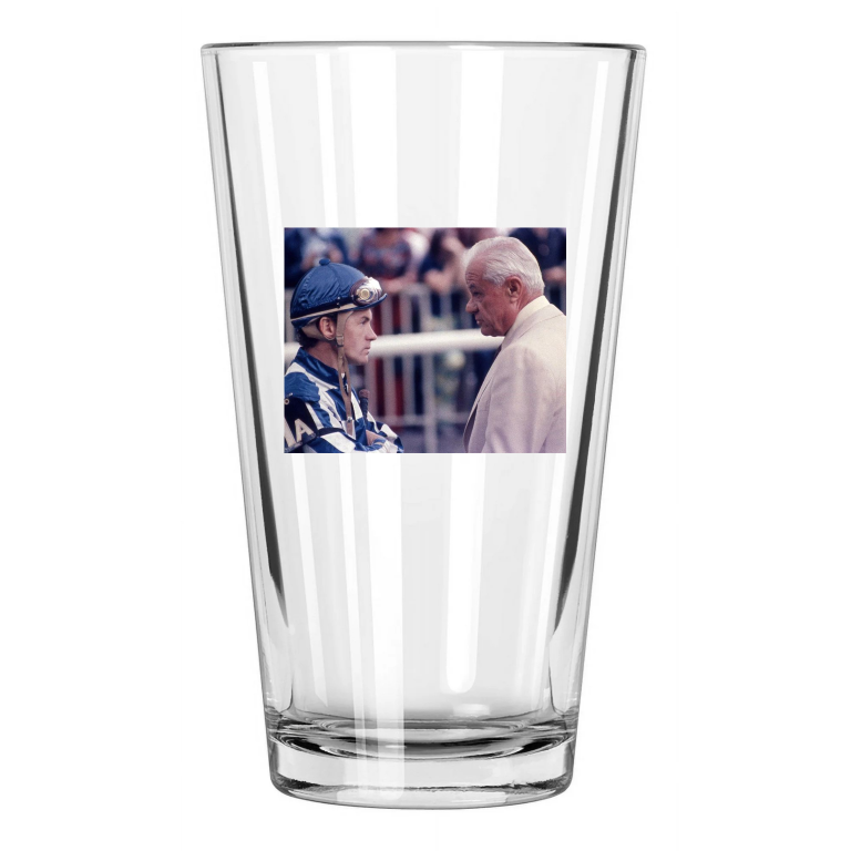 1973 Kentucky Derby Ron Turcotte And Lucien Laurin Secretariat Pint Beer Glass