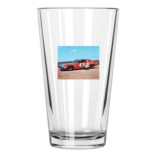 1973 Legend Driver Richard Petty Stp Plymouth Roadrunner Pint Beer Glass
