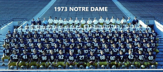 1973 Notre Dame Team Keychain Fighting Irish Picture Football Wide Border