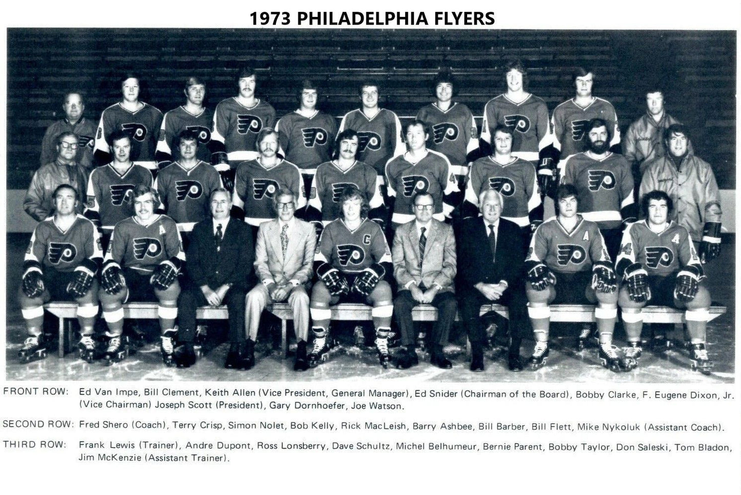 1973 Philadelphia Flyers Keychain Hockey Nhl Picture