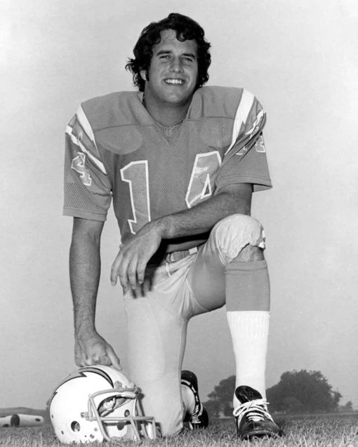 1973 San Diego Chargers Dan Fouts Glossy Keychain Rookie Print Football Keychain
