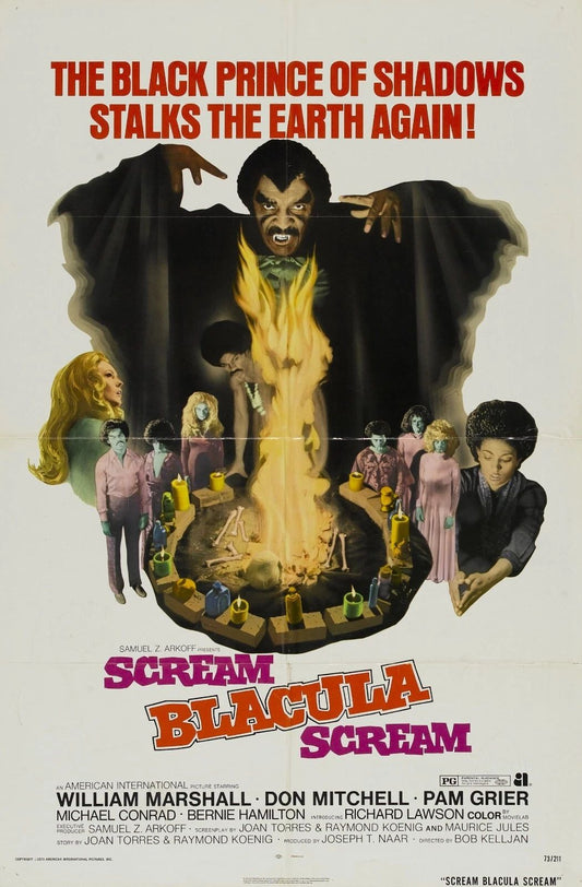 1973 Scream Blacula Scream Movie Keychain William Marshall Pam Grier