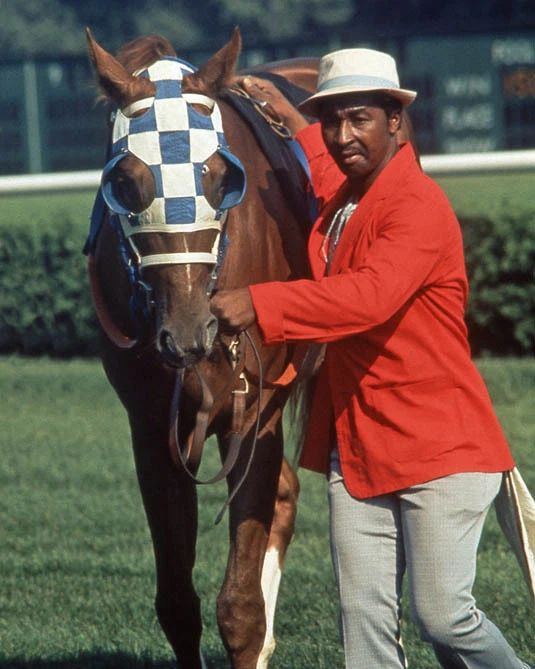 1973 Triple Crown Horse Secretariat Glossy Magnet Groom Eddie Sweat Magnet