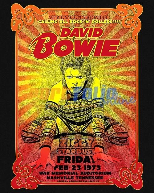 1973 Uk Singer David Bowie Glossy Photo Rock Print Ziggy Stardust Poster 1
