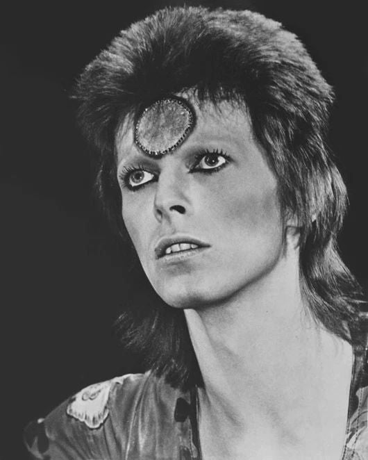 1973 Uk Singer David Bowie Glossy Keychain Rock Print Ziggy Stardust Keychain 2