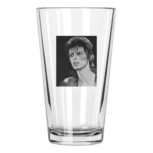 1973 Uk Singer David Bowie Photo Rock Ziggy Stardust 2 Pint Beer Drinking Glass