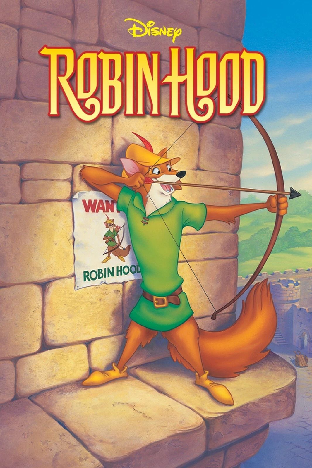 1973 Walt Disneys Robin Hood Movie Poster Little John Friar Tuck Sir His