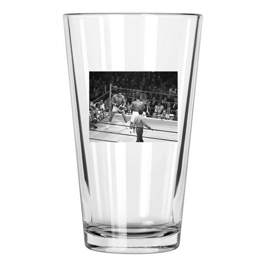 1974 Boxing Muhammad Ali Vs Joe Frazier Title Fight Ii 2 Pint Beer Glass