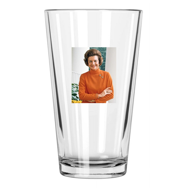 1974 First Lady Betty Ford Photo Gerald Ford Pint Beer Drinking Glass