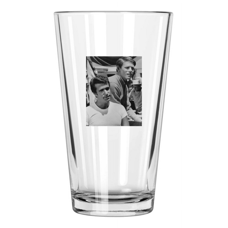 1974 Happy Days Ron Howard And Henry Winkler Fonzie Pint Beer Drinking Glass