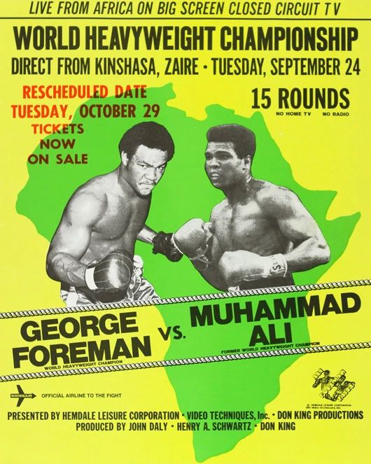 1974 Heavyweight Boxers George Foreman Vs Muhammad Ali Glossy Keychain Keychain