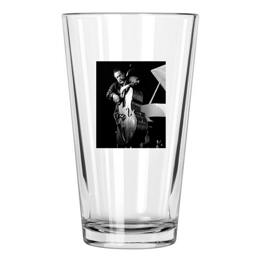 1974 Jazz Bandleader Charles Mingus Photo Bass Music Pint Beer Drinking Glass