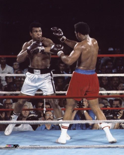 1974 Muhammad Ali Vs George Foreman Glossy Photo Rumble In The Jungle Print
